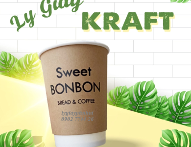 Ly giấy kraft, cốc giấy kraft 9oz- 270ml-2 lớp 